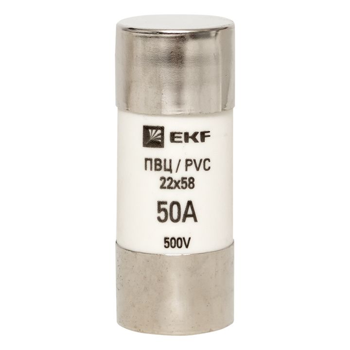 Плавкая вставка цилиндрическая ПВЦ (22х58) 50А EKF