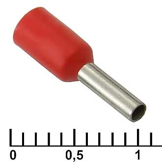DN01006 RED (1.4X6MM) - Наконечник на кабель DN01006, красный, 1.4x6 мм