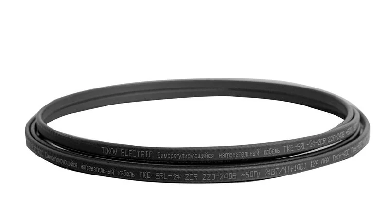 Кабель нагревательный саморег. 24Вт/м с экраном 16 AWG термопласт TKE-SRL-24-2CR