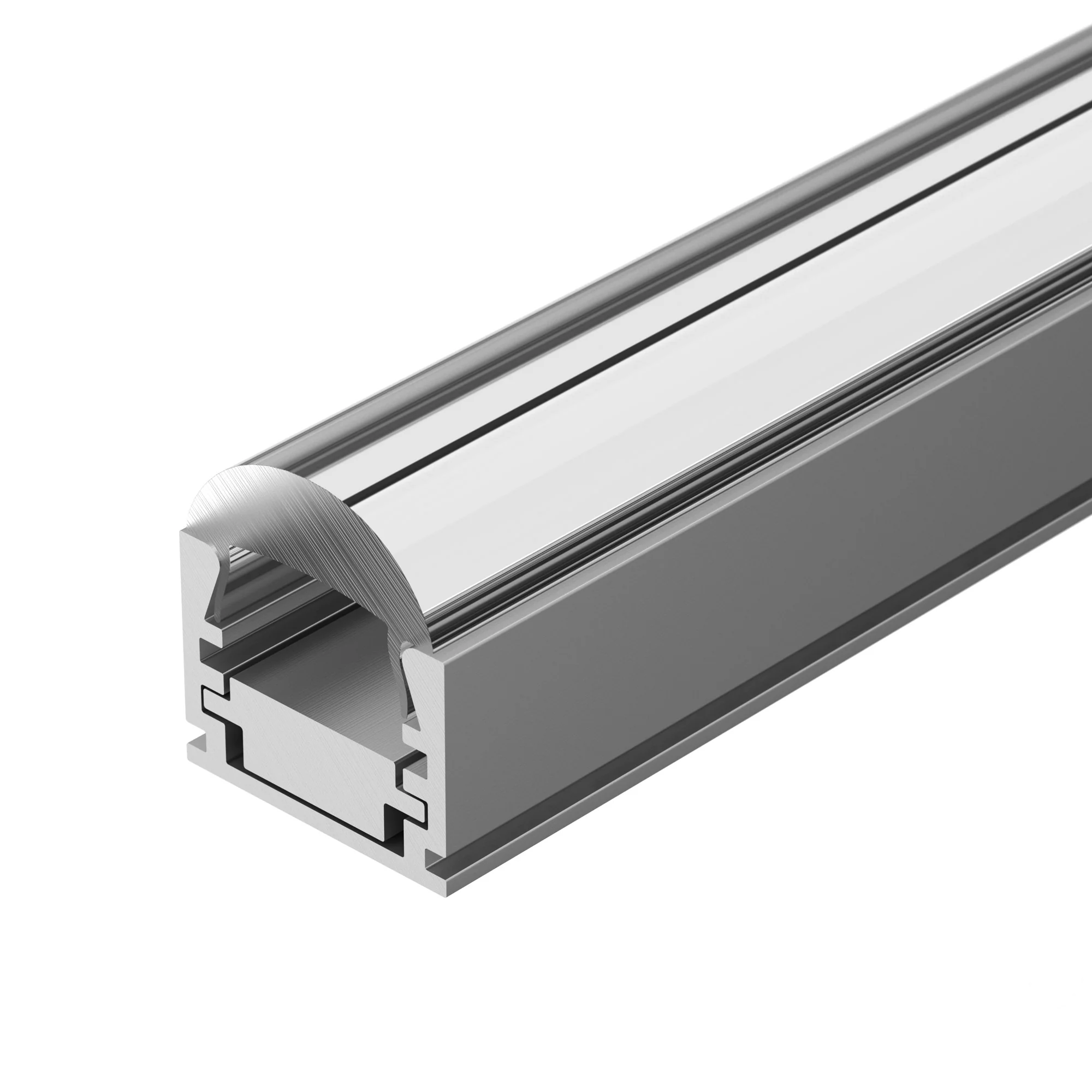 Профиль PDS-REGULOR-2000 ANOD 013874 - Алюминиевый анодированный профиль для светодиодных лент и линеек. В комплекте со вставкой, позволяющей регулировать угол излучения 10-30-45-60-90 градусов при использовании с экранами с линзой 013658 и 020918. Габари