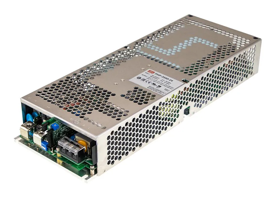 PHP-3500-24 - AC-DC, 3480Вт, выход 24В/0...145A, рег. вых 24…28.8 В , вход 90…264В AC, 47…63Гц / 127…370 В DC,  изоляция 3000В AC, в кожухе 380x141.4x60мм, -30…+70°С, возможность водяного охлаждения