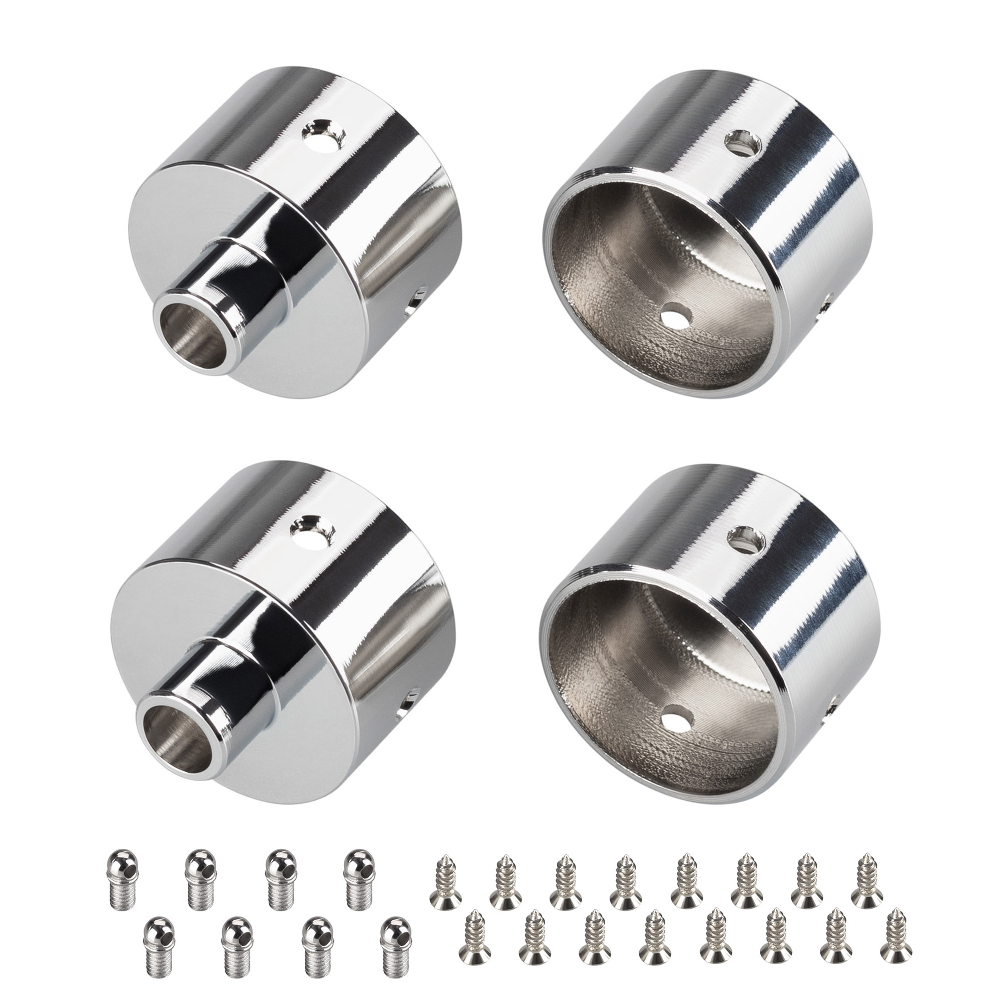 Заглушка WPH-FLEX-D22-360deg с отверстием 046102 - Заглушка с отверстием для силиконового профиля WPH-FLEX-D22-360deg. Материал - металл. В комплекте 4 заглушки, 16 саморезов. Цена за комплект.