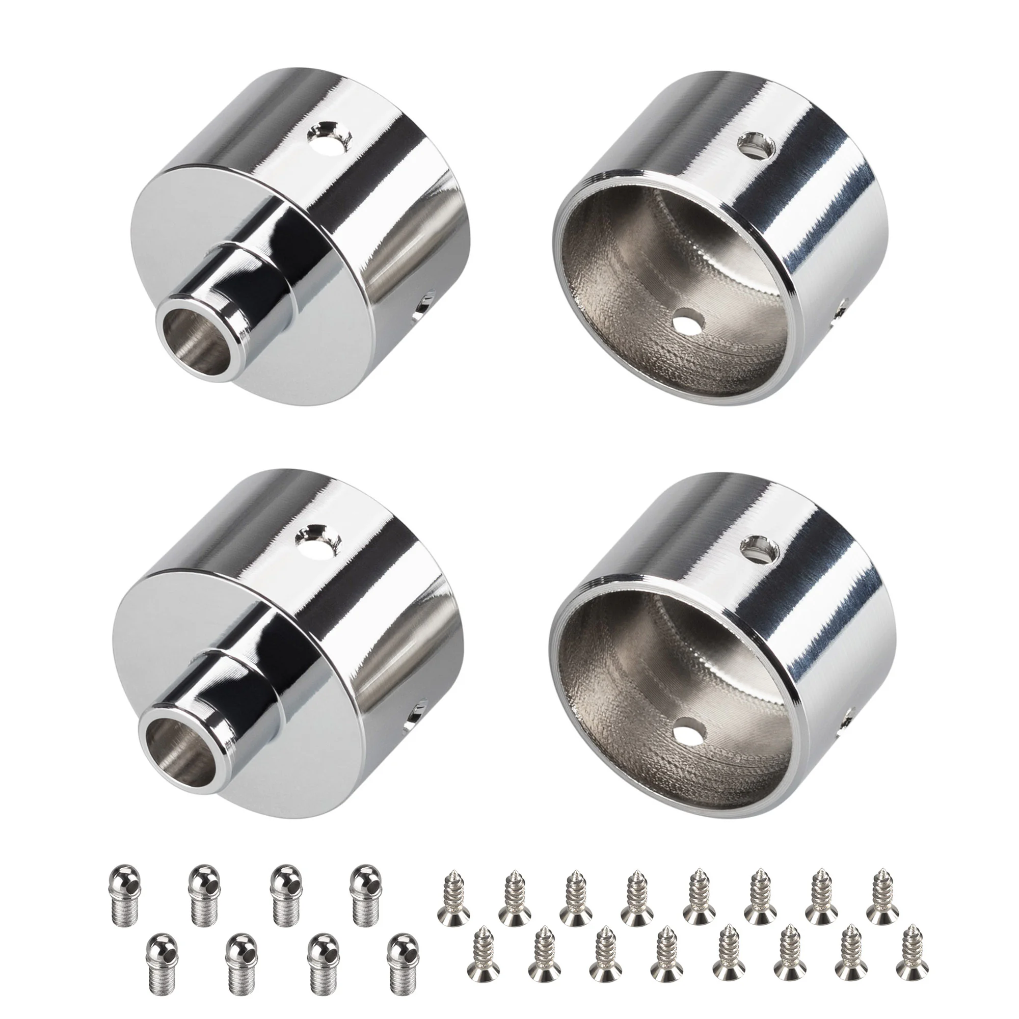 Заглушка WPH-FLEX-D22-360deg с отверстием 046102 - Заглушка с отверстием для силиконового профиля WPH-FLEX-D22-360deg. Материал - металл. В комплекте 4 заглушки, 16 саморезов. Цена за комплект.