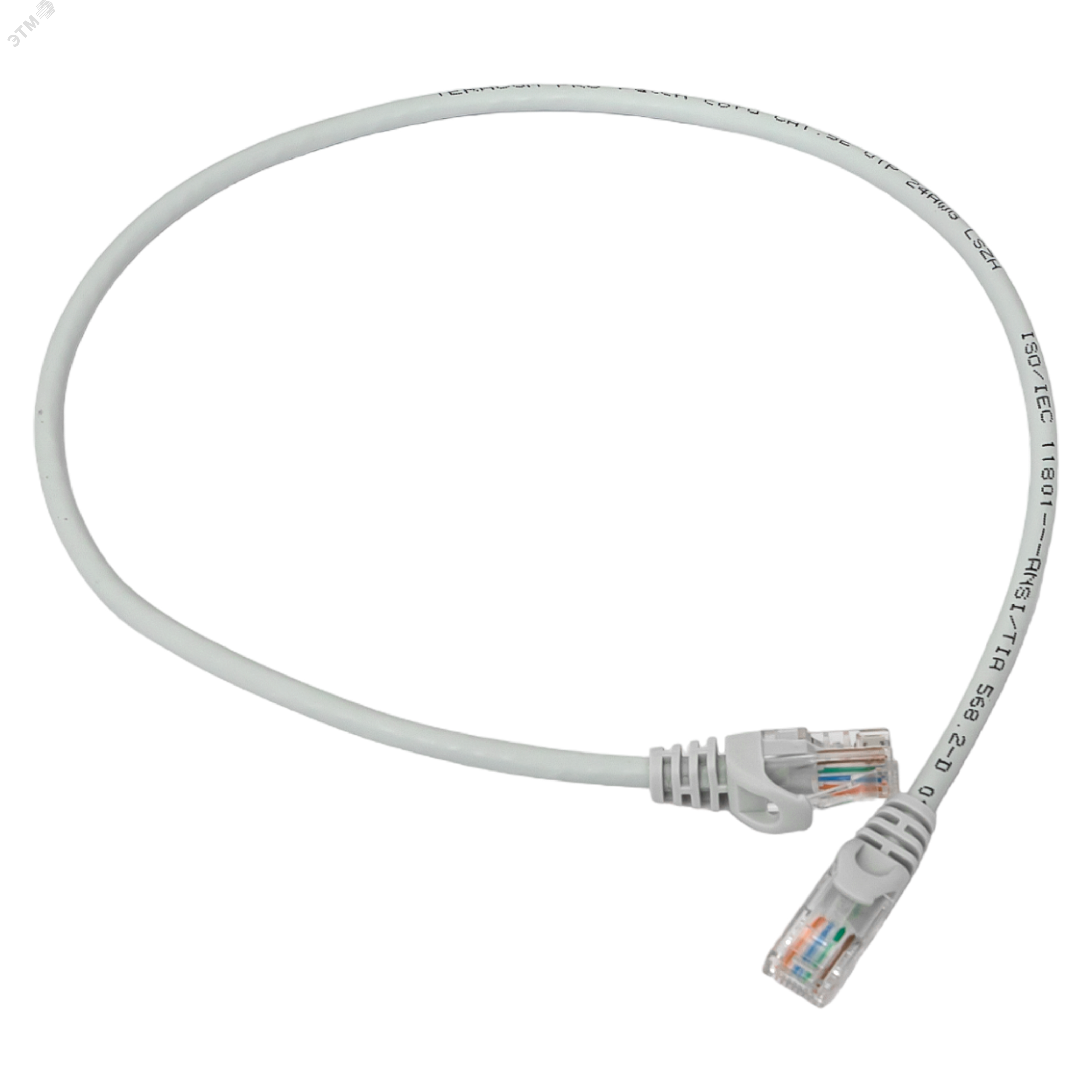 Патч-корд кат.5E UTP неэкранир. LSZH сер. 0.5м TERACOM PRO TRP-5EUTP-LSH-05M-GY
