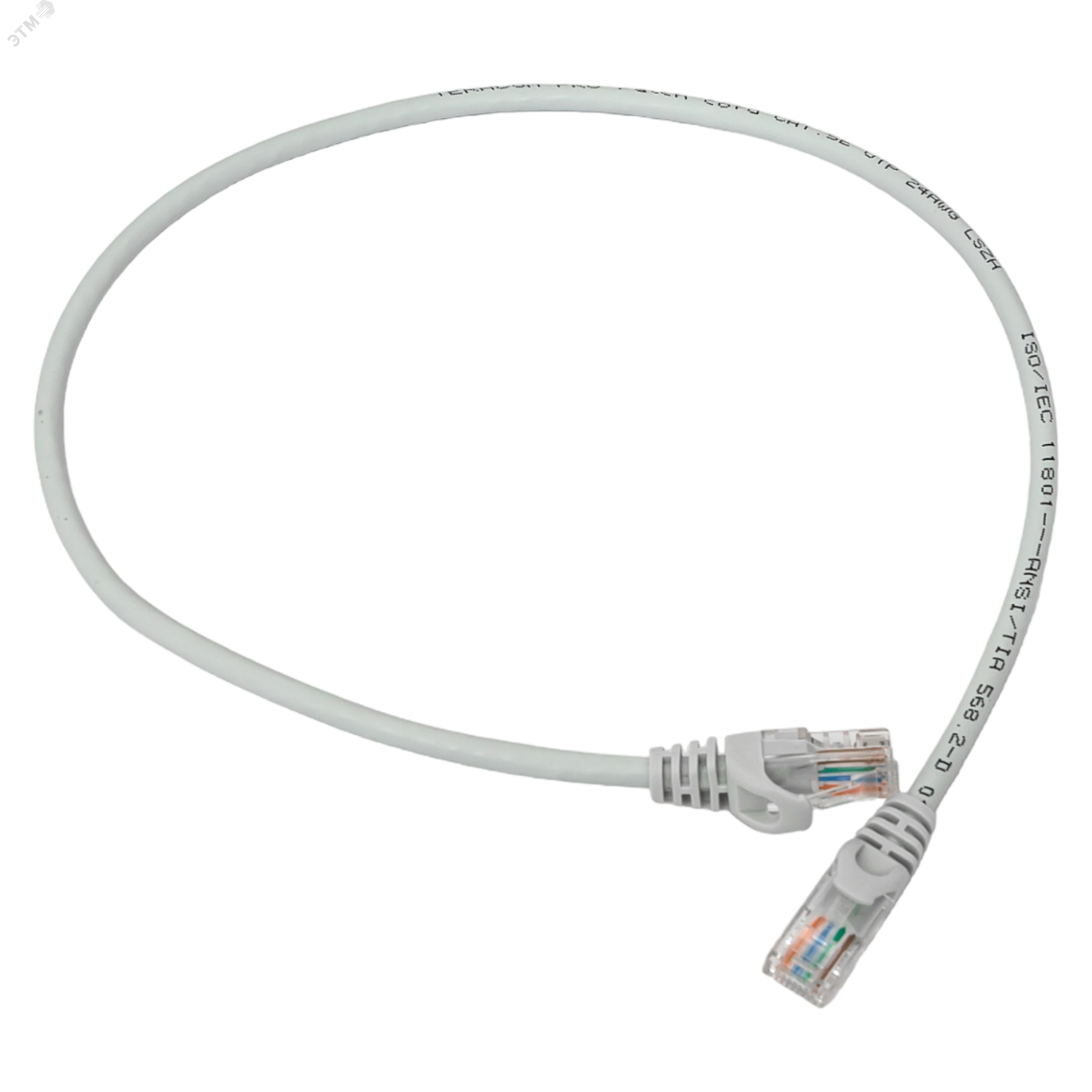 Патч-корд кат.5E UTP неэкранир. LSZH сер. 0.5м TERACOM PRO TRP-5EUTP-LSH-05M-GY