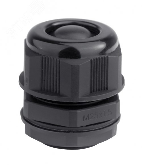 Ввод кабельный M25 с мембраной для кабеля d13-18мм IP68 черн. 53M2518
