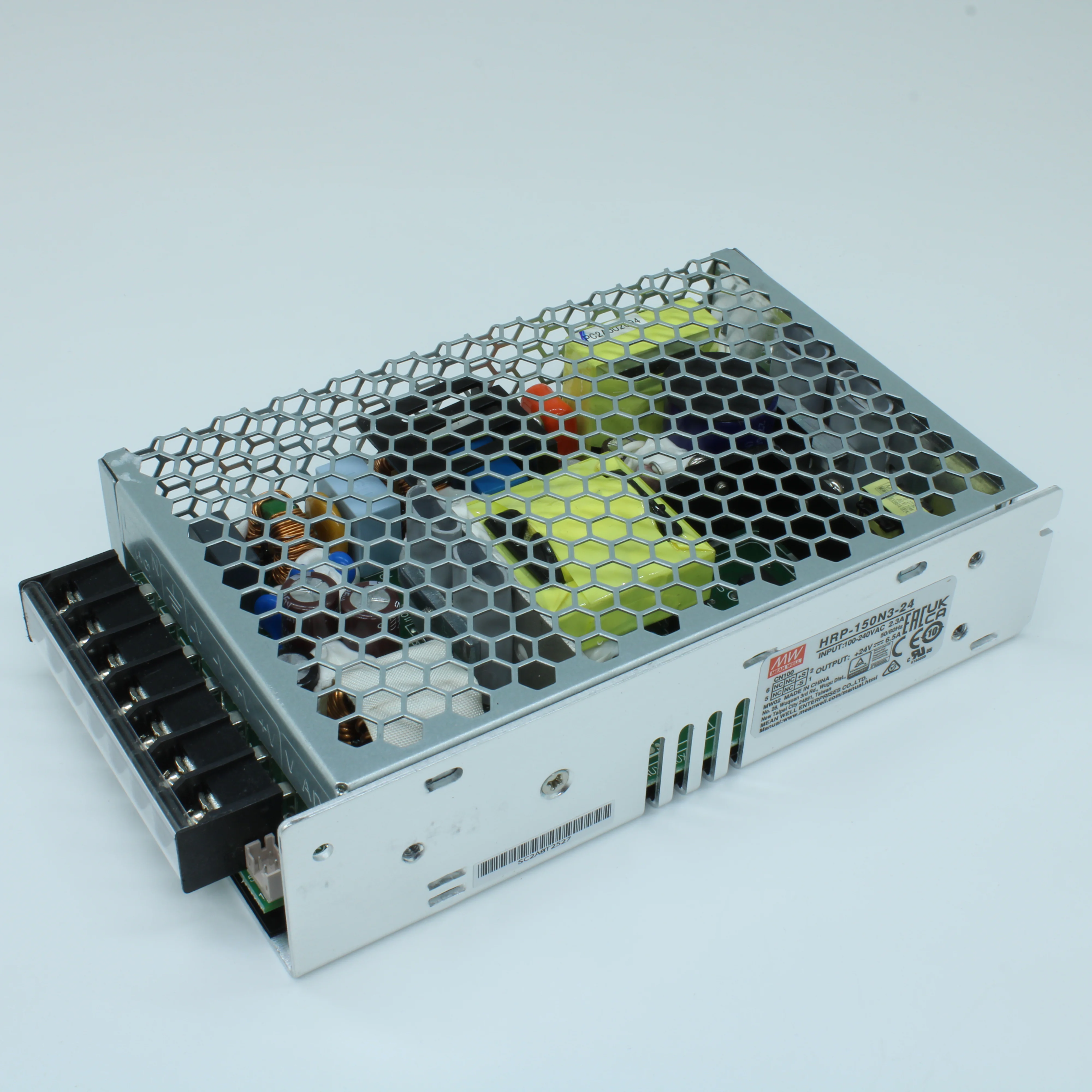HRP-150N3-24 - AC-DC, 156Вт, выход 24В/0...6.5A, рег. вых 21.6…28.8 В , вход 85…264В AC, 47…63Гц / 120…370 В DC,  изоляция 3000В AC, в кожухе 159x97x38мм, -40…+70°С, кратковременная пиковая мощность 300%