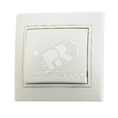 Выключатель 1-кл. СП Mira 10А IP20 со вставкой крем. 701-0303-100