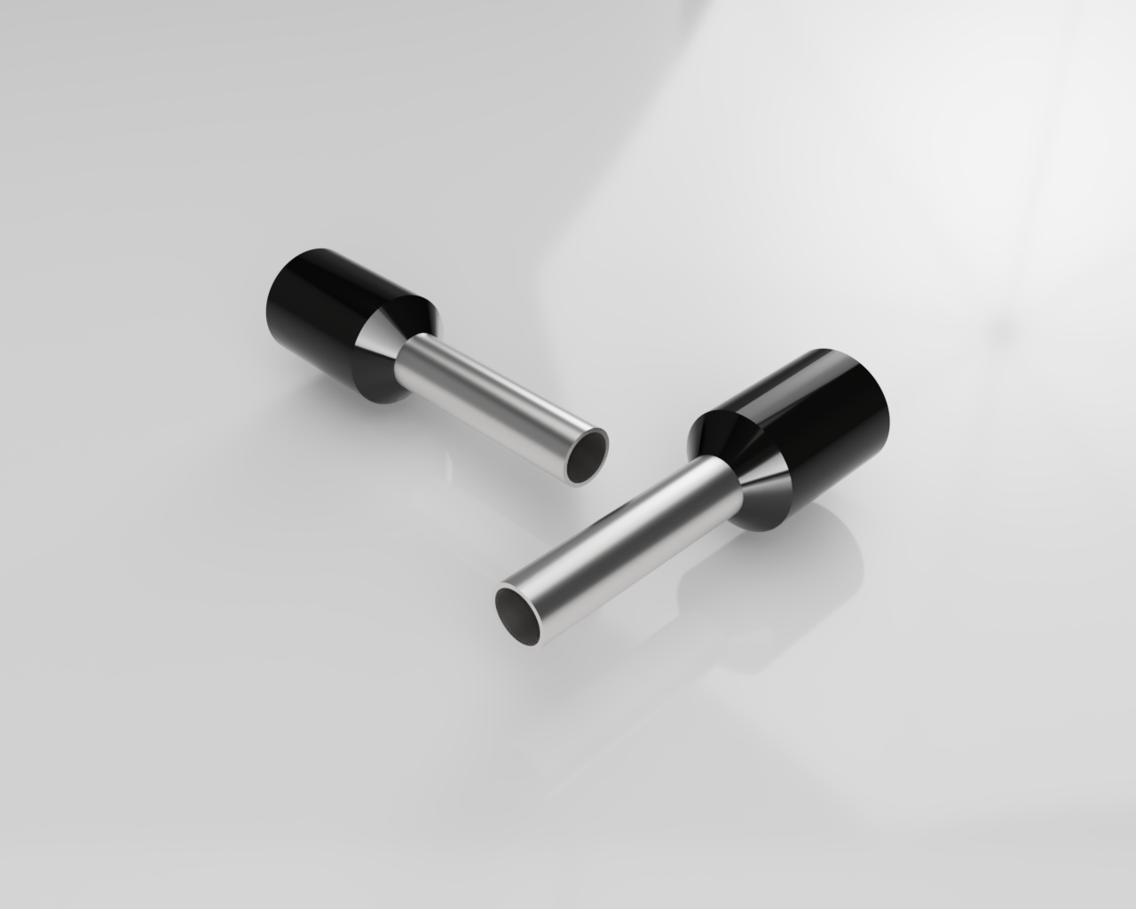 Наконечник 06.600.2327.0 - Наконечник кабельный, трубчатый, изолированный, S=1.5мм, L=14мм, черный