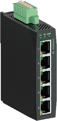 Коммутатор WIENET UMS 5-L - Коммутатор серии WieNet, неуправляемый, 5 портов RJ45 скорость передачи 10/100 MBit/s, номинальное напряжение: 12-48 VDC, монтаж: на DIN рейку, материал корпуса: пластик