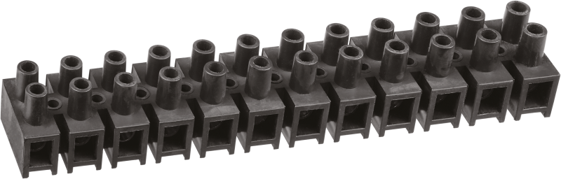 Колодка клеммная 10х35кв.мм 12 пар NTB-HPP-S12-80/BL квадратн. полипропилен черн. 71018