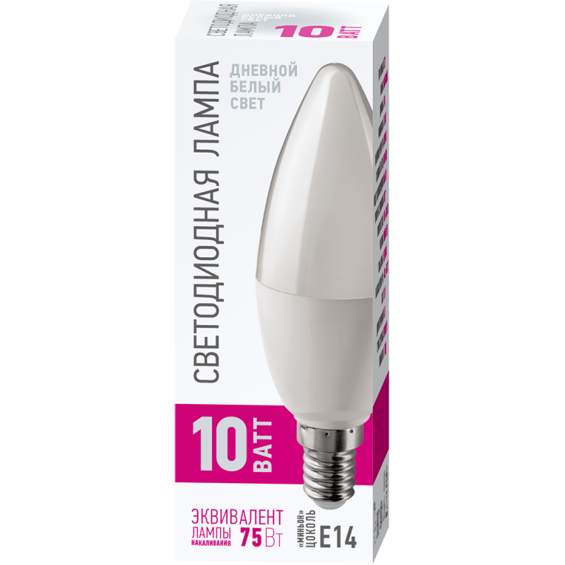 Лампа светодиодная 90 115 OLL-C37-10-230-6.5K-E14-PROMO 90115