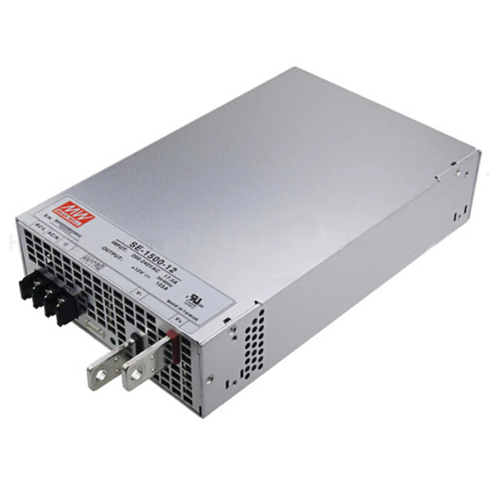 SE-1500-5 - AC-DC, 1500Вт, вход 180...264В AC 47...63Гц/ 254...370В DC, выход 5В/300A, рег. вых 3,3...5,5В, изоляция 3000V AC, в кожухе 278x178х63,5мм, -20…+70°С