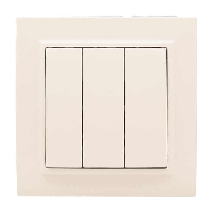 Выключатель 3-кл. СП 10А бежевый Минск ERV10-024-20