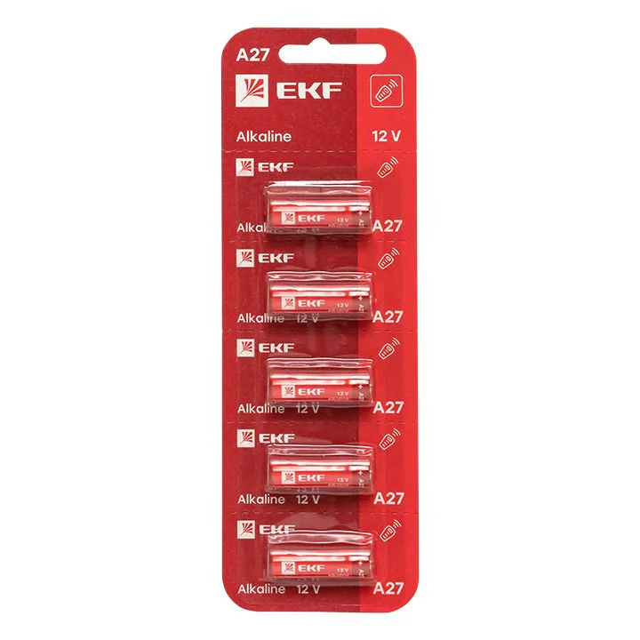 Алкалиновая батарейка типа А27 для сигнализаций блистер 5шт. A27-BL5