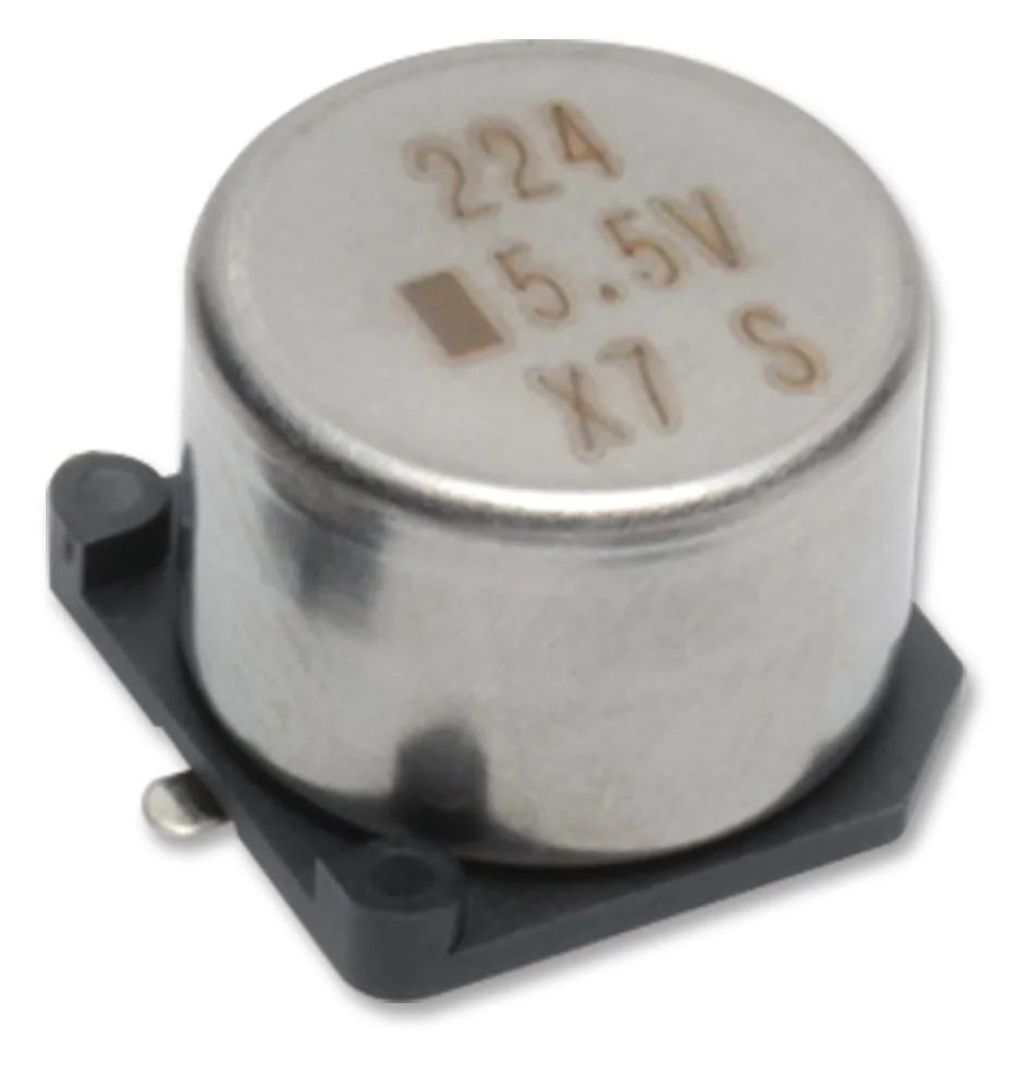 FC0H104ZFTBR24 - Ионистор 0.1Ф 5.5В -20%....80% (10.5х5.5мм) SMD цилиндричесий 25Ом 70°C лента на катушке