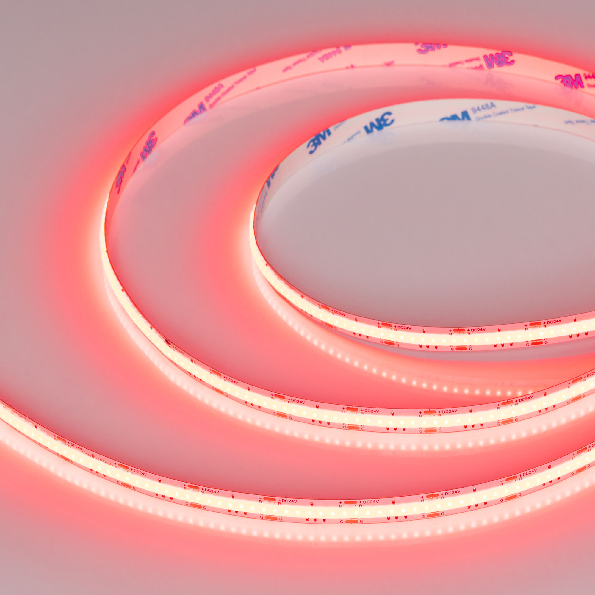 Лента COB-X840-10mm 24V RGB (16 W/m, IP20, CSP, 5m) 039742 - Лента COB сплошной засветки без видимых светодиодов, открытая IP20. Светодиоды CSP, 840 шт/м (4200 шт на 5 м), белая плата, скотч 3M. Цвет RGB , угол 160°. Питание 24V, мощность 16 Вт/м (80 Вт н