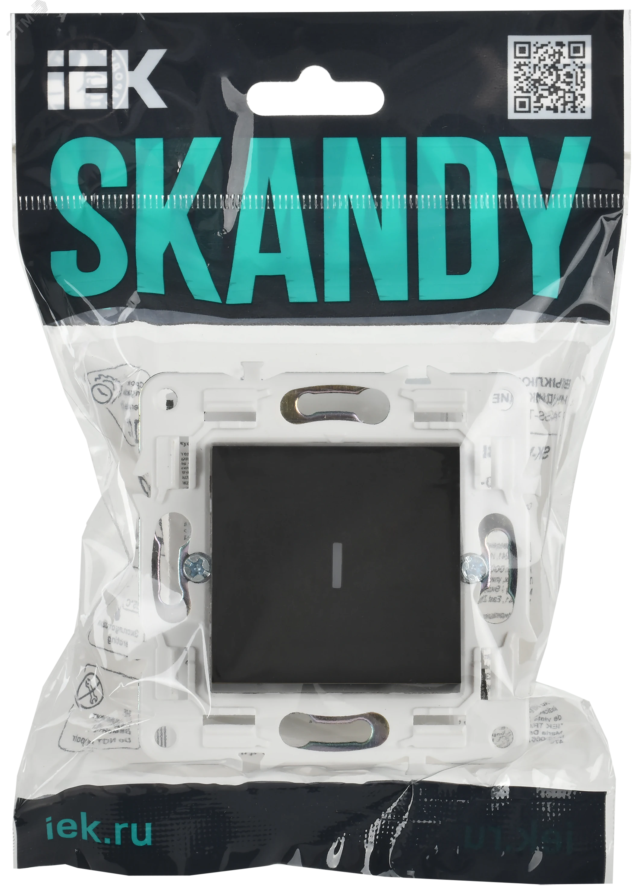 SKANDY Выключатель 1-клавишный с индикацией 10А SK-V07T титан IEK SK-V10-1-10-K48