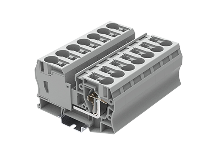 Проходная клемма TC35-2-GY - Проходная клемма, пружинный, номинальное сечение: 35 мм кв., 125A, 1000V, ширина: 16,1 мм, цвет: серый, тип монтажа: DIN 35