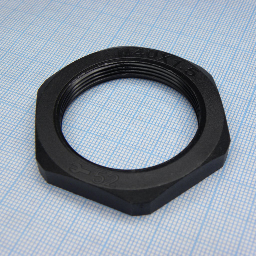 DLM-M40P (black) - Гайка для крепления кабель ввода на панель