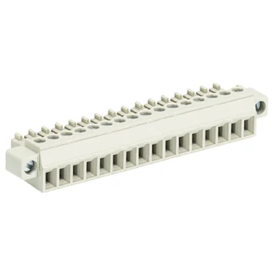 Розетка Wiecon 8813 B / 16 F OB - Розеточный разъем, угловой, на кабель, с монтажными фланцами, шаг 3,81 мм, 16 полюсов, номинальное сечение: 1,5 мм кв., винтовая фиксация провода, 250V, 8А, без маркировки, цвет: серый, серия 8813 B
