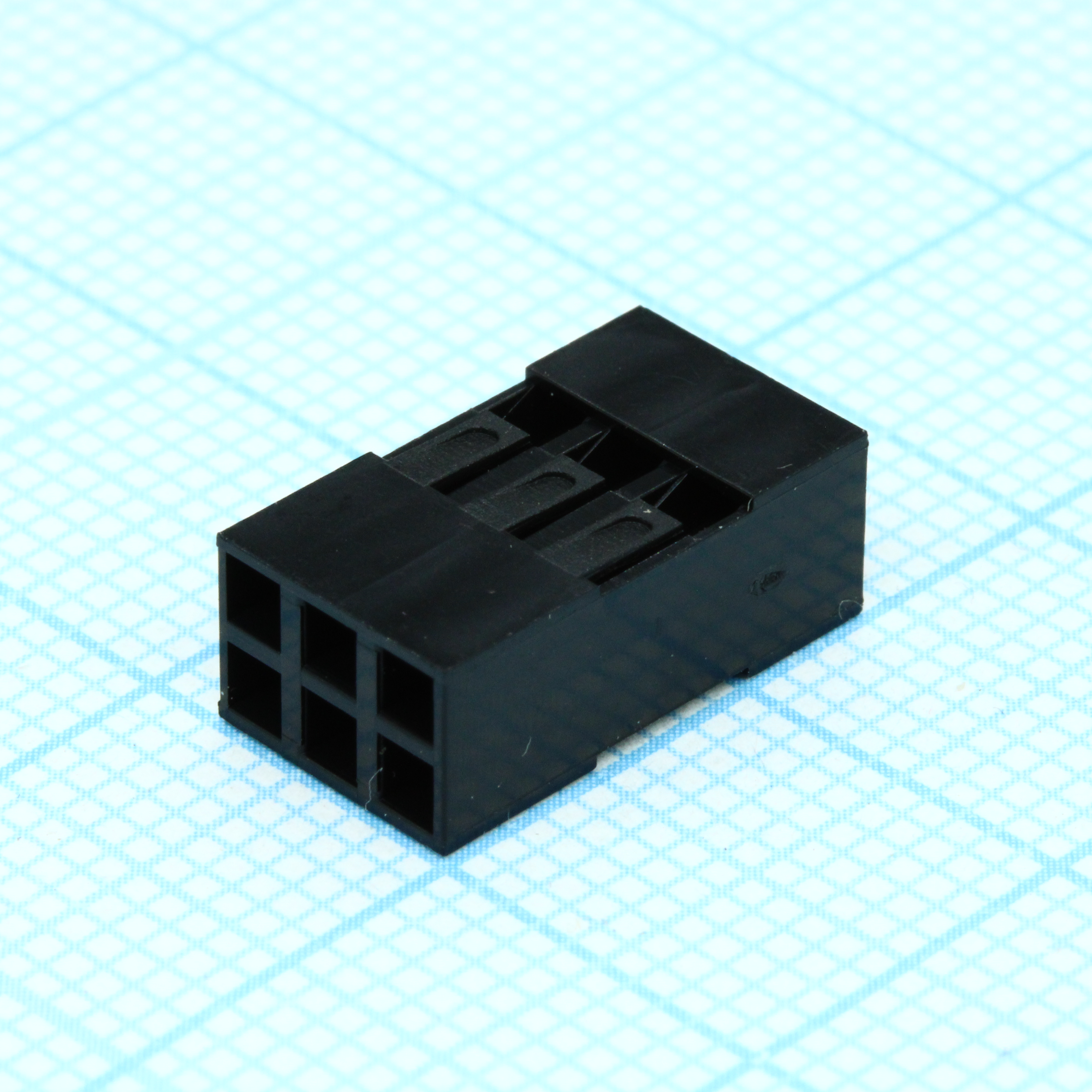 KLS1-540A-2X03-H/T - Гнездо на кабель 2 ряда по 3 контакта шаг 2.54мм