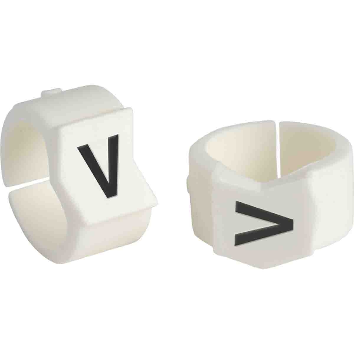 brd133631 - SCN-45-V клипсы белые, 50шт/упак, для провода 11,2-15,0мм диаметра, легенда V
