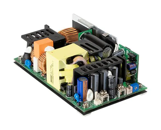 EPP-500-15 - AC-DC, 319.5Вт (вент. 499.5Вт), ККМ, вход 80…264V AC, 47…63Гц /113…370В DC, выход 15В/21.3A (вент. 33.3А), рег. вых 14.3…15.8В, изоляция 3000В AC, открытая плата 127х76х40мм, -30…+70°С, доп. выход 12В/0.5А, выход SB 5В/1А