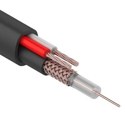 Кабель КВК-П-1,5+2x0,50 мм2 (Cu/Cu) черный, 200 м, 01-4013