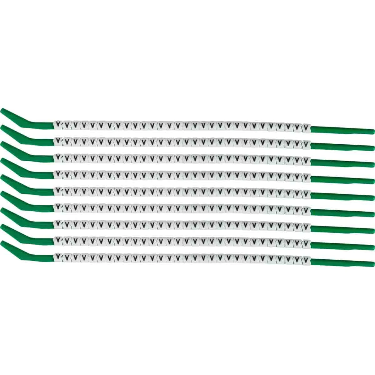 brd133181 - SCN-09-V клипсы  белые, 300шт/упак, для провода 2,5-3,0мм диаметра, легенда V