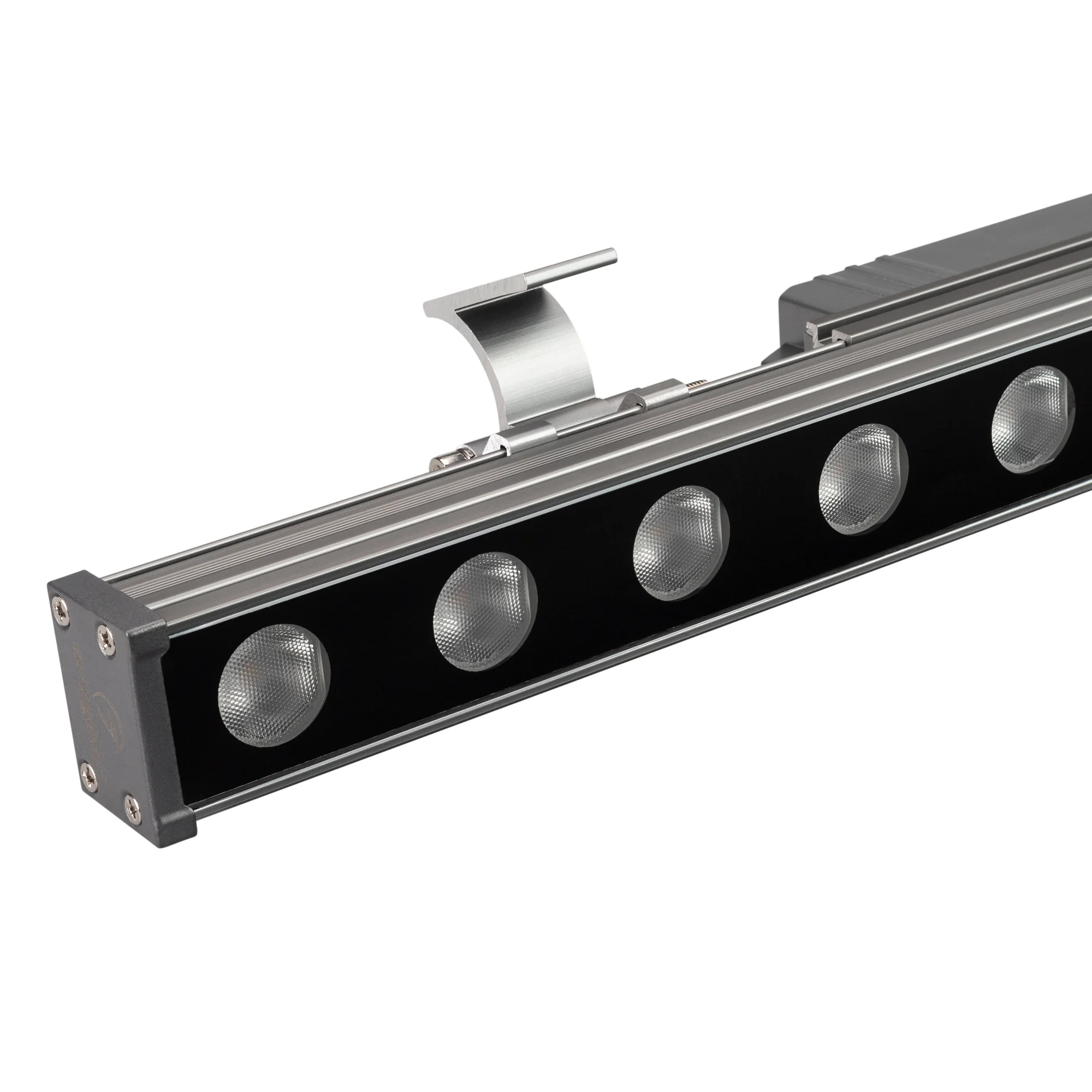 Линейный прожектор AR-LINE-500-12W Day4000 (GR, 15x60 deg, 230V) 041725 - Линейный прожектор. Мощность 12 Вт, св. поток 840 лм, 70 лм/Вт, дневной 4000 K, CRI>80, угол 15x60°, напряжение питания 230 В. Серый прямоугольный корпус из алюминия, экран стекло, 