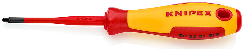 Тонкая отвертка PlusMinus KN-982501SLS - Отвертка PZ/S1x80 с комбинированным шлицем, с изолированной многокомпонентной рукояткой, испытанной на соответствие нормам VDE