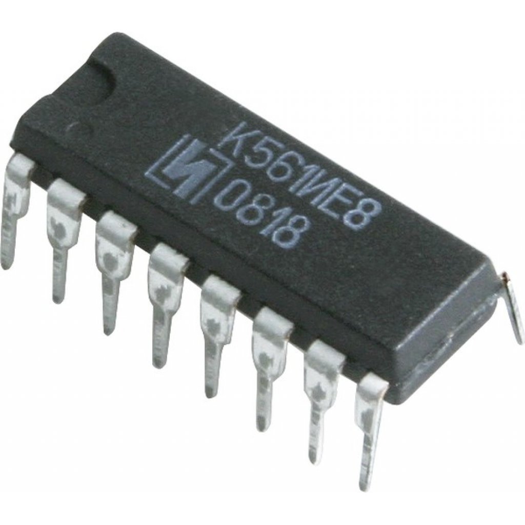 К561ИЕ8 - Десятичный счетчик-делитель, DIP16