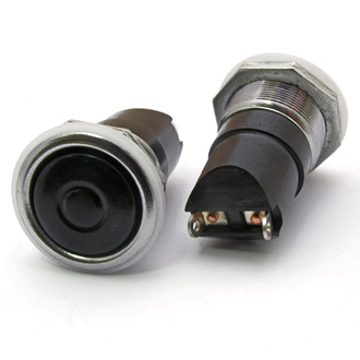 К2-1 Ф20 ЧЕРНЫЙ (АНАЛОГ) - Кнопочный переключатель К2-1, диаметр 20, черный (аналог)