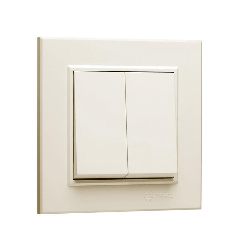 Выключатель 2-кл. СП Karea 10А IP20 крем. 56010003