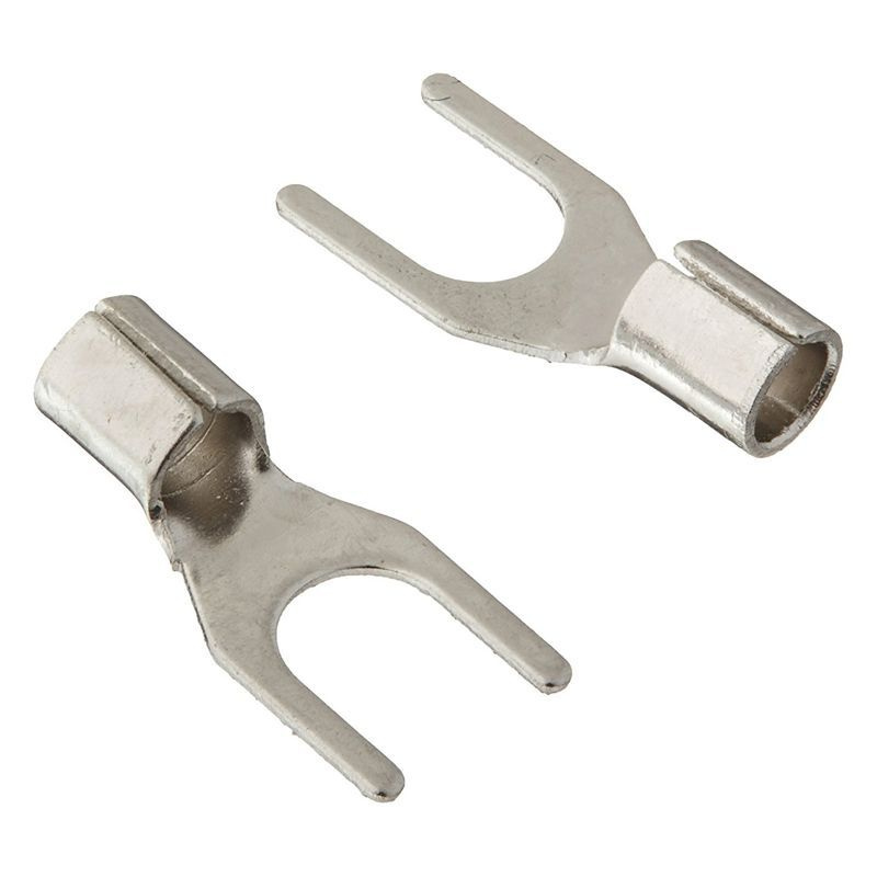 Наконечник вилочный, НВ 2.5-4, 101715 - Кабельный наконечник, вилочный, медь, НВ 2.5-4 (сечение проводника 1,5 - 2,5 мм кв., ширина вилки 4 мм), неизолированный, в упаковке 100 штук