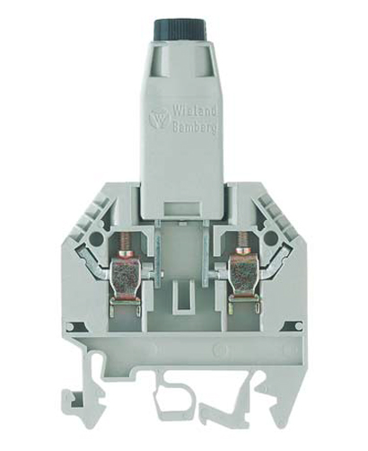 Клемма разъед. WK 4/SI-D/U 5x20 - Предохранительная клемма, тип фиксации провода: винтовой, номинальное сечение: 4 мм кв., 6,3A, 800V, ширина: 6 мм, цвет: серый, тип монтажа: DIN 35