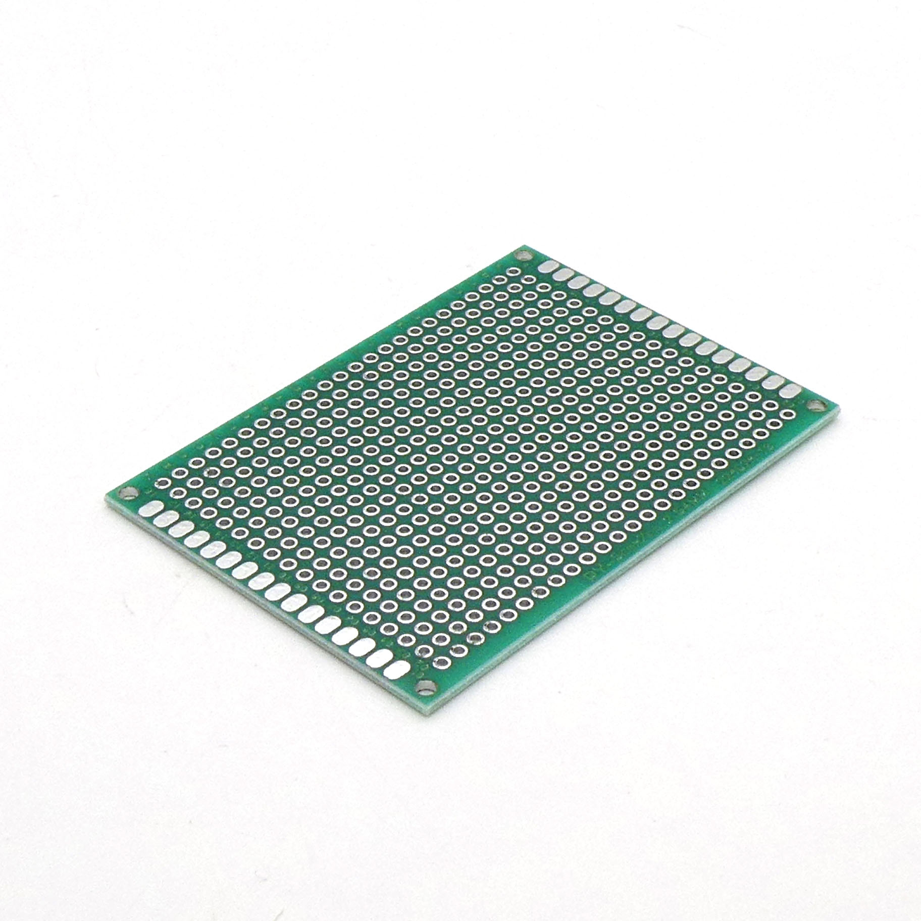 Плата макетная  50мм х 70мм - Двухсторонняя макетная плата с шагом между отверстий 2,54 мм