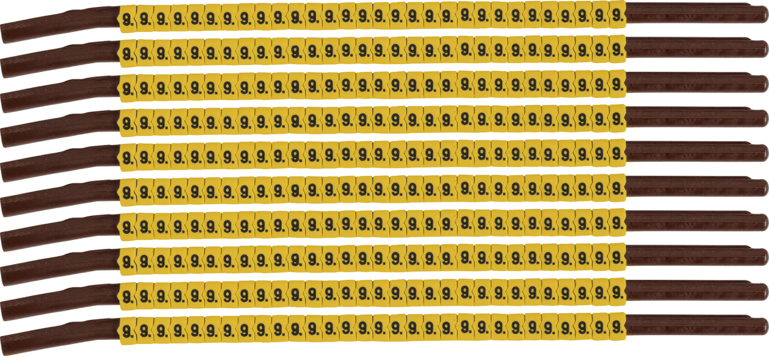 brd333909 - SCNG-15-9 клипсы жёлтые, 300шт/упак, для провода 3,8-4,6мм диаметра, легенда 9