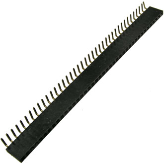 PBS-1X40R (PBS-40R)ШАГ 2.54 ММ - Гнездо для плат 2.54 мм PBS-1x40R (PBS-40R)шаг 2.54 мм, 40 контактов