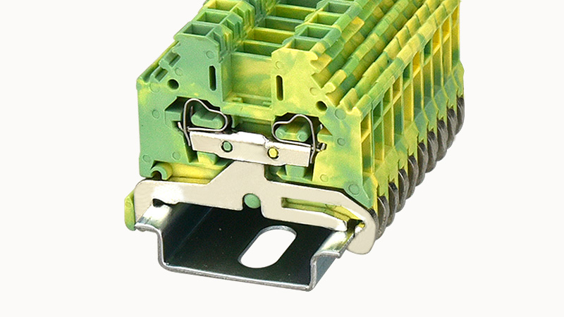 Заземляющая клемма WS2.5-SD-PE-01P-1C - Заземляющая клемма, тип фиксации провода: пружинный, номинальное сечение: 2,5 мм кв., ширина: 5 мм, цвет: желто-зеленый, тип монтажа: DIN35