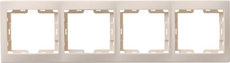 Рамка 4-м КВАРТА РГ-4-ККм горизонт. крем. EMK40-K33-DM