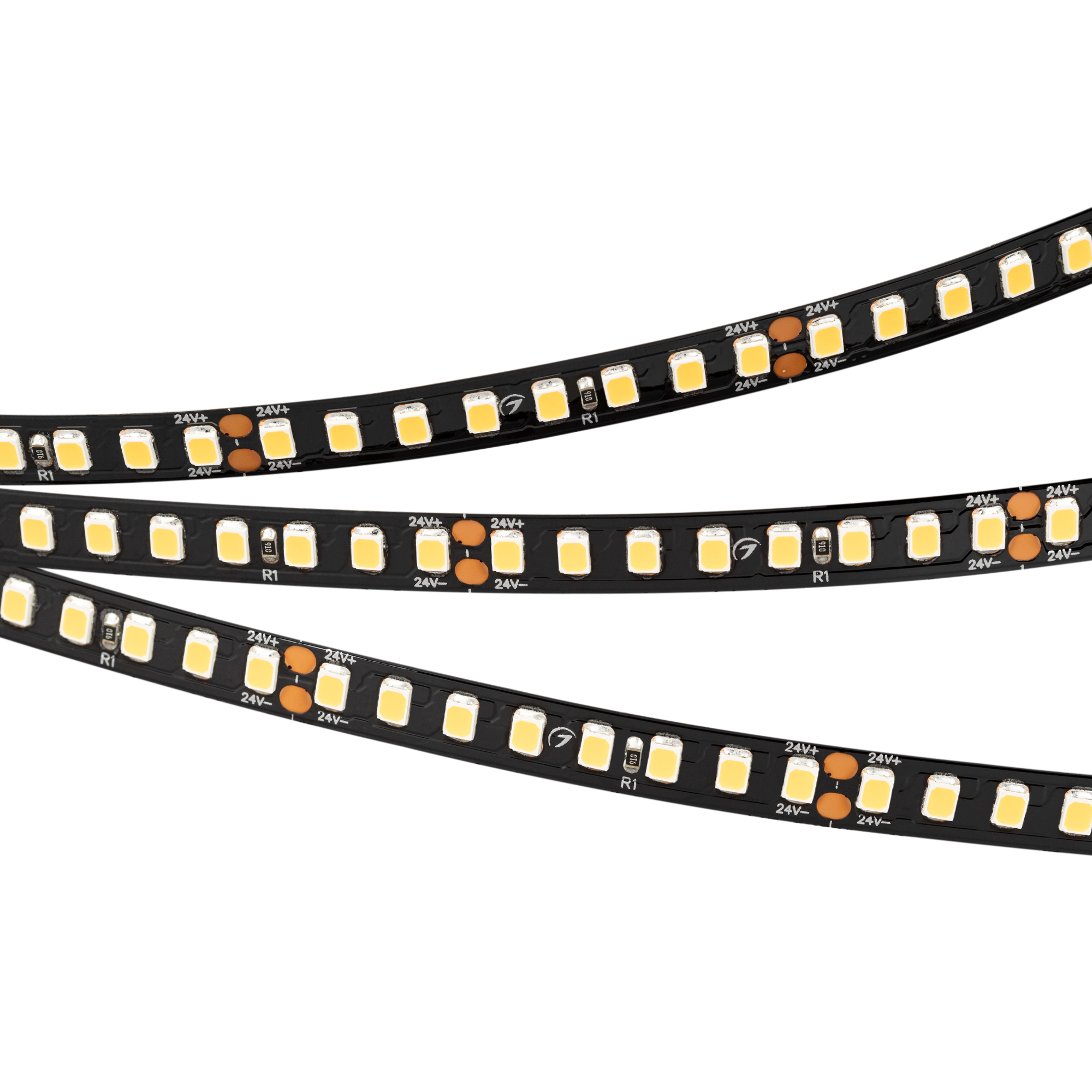 Лента RT-A160-BLACK-8mm 24V Warm3000 (12 W/m, IP20, 2835, 5m) 029426(2) - Светодиодная лента RT-A160, открытая. Светодиоды 2835, 160 шт/м (800 шт на 5 м), черная плата, ширина 8 мм, скотч 3M. Цвет ТЁПЛЫЙ 3000 K, цветопередача CRI>85, угол 120°. Питание 24