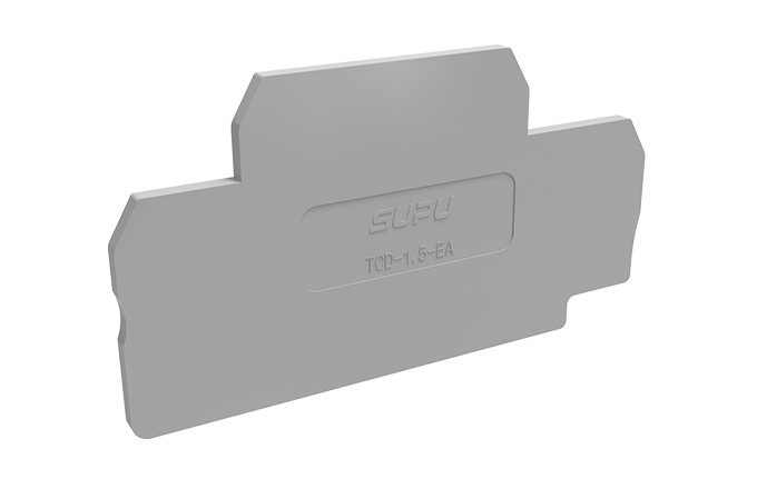 Торцевая крышка TCD1.5-2-GY-EA - Торцевая крышка для клемм TCD1.5-2-..., цвет: серый