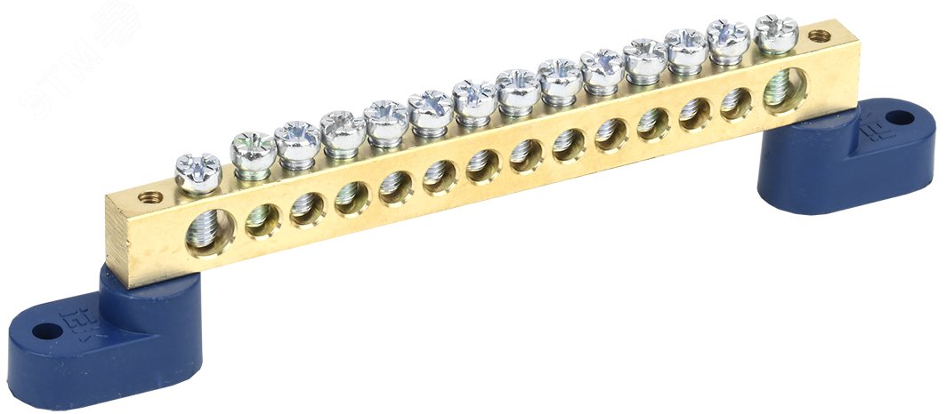 Шина N "ноль" на двух угловых изол ШНИ-8х12-14-У2-С YNN10-812-14C2-K07