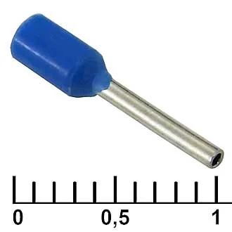 DN00308 BLUE (0.8X8MM) - Наконечник на кабель DN00308, синий, 0.8x8 мм
