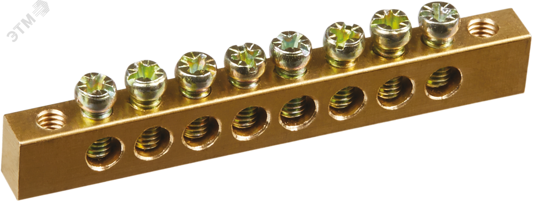 Шина нулевая 6х9мм 8/2 (8групп/крепеж по краям) 17283