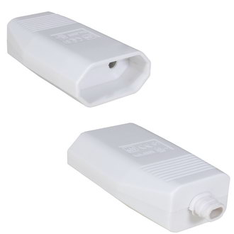 РТ-002 - Электрическая розетка одноместная для кабеля, 250В 10А, цвет белый