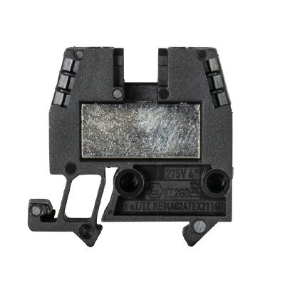 Клемма WKM 4/15 BLACK - Проходная клемма, тип фиксации провода: винтовой, номинальное сечение: 4 мм кв., 32A, 500V, ширина: 6 мм, цвет: черный, тип монтажа: DIN 15