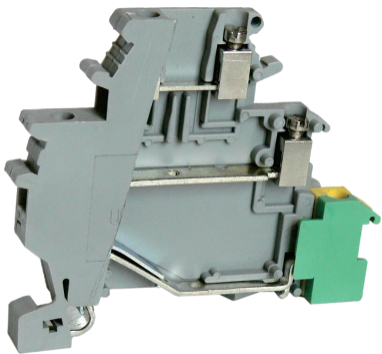 Трехуровневая клемма UKJ-DOK1.5-2D - Этажная клемма, 3 этажа, тип фиксации провода: винтовой, номинальное сечение: 1,5 мм кв., 8A, 250V, ширина: 6,2 мм, цвет: серый тип монтажа: